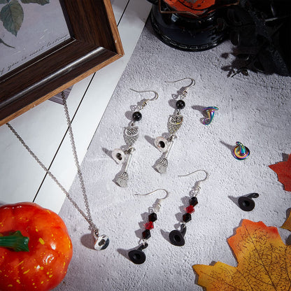 SUNNYCLUE 1 Box 60Pcs 3 Style Wizard Hat Charms Witch Hat Charm Halloween Imitation Black Magic Hats Charms Antique Silver Rainbow Gothic Miniature Hat Charms for DIY Making Charms Craft Home Decor
