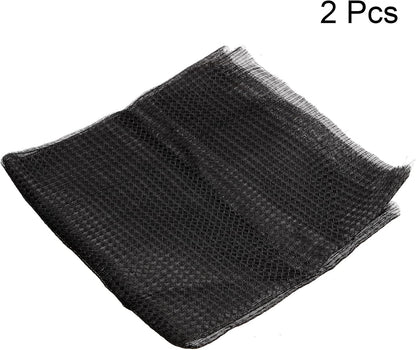 PATIKIL 47.2" x 23.6" Air Conditioner Filter Material, 2 Pack Plastic Dustproof Mesh Screen Replacement, Black