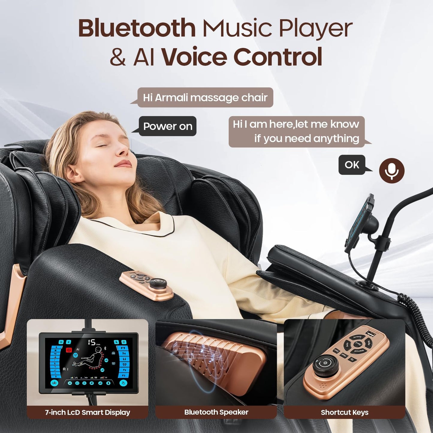 CASINTA 4D Massage Chairs Full Body - 53.5 Extend Sl Track Shiatsu Massage Chair - Zero Gravity Massage Chair,Core Heating & 22 Airbag, Smart Foot Rollers,Ai Voice, Yoga Mode