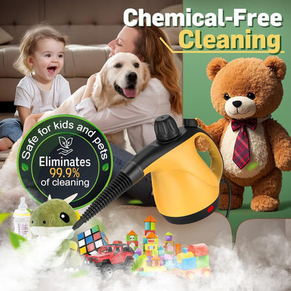11 Pressurized Handheld Steam Cleaner for Home Deep Cleaning, Multi-Purpose Portable Steamer for Cleaning with PCS