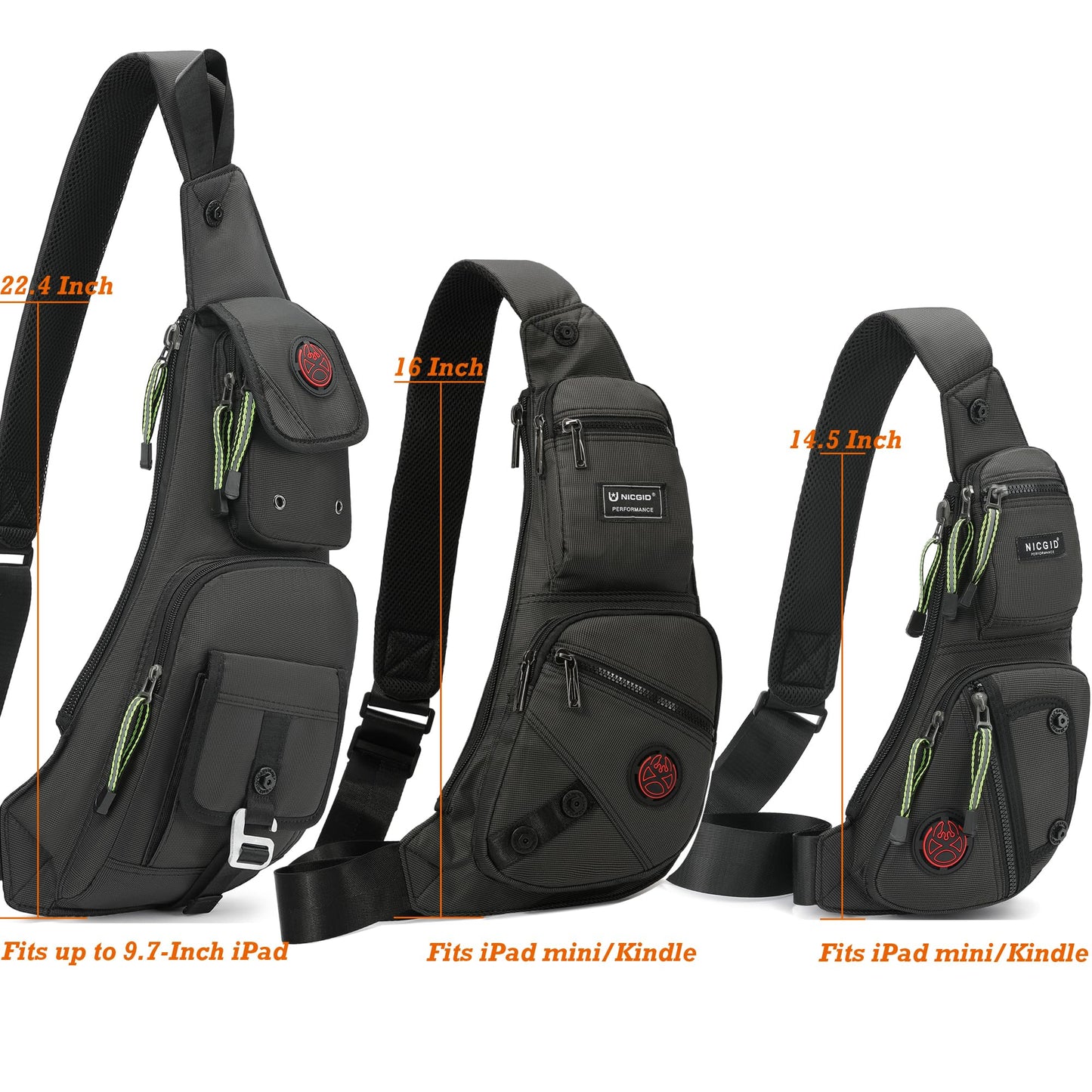 Nicgid Sling Bag Chest Shoulder Backpack Fanny Pack Crossbody Bags for Men