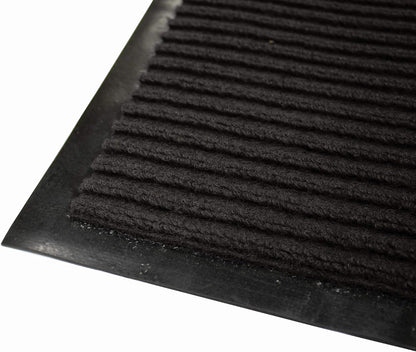 LAMINET WeatherProof Heavy Duty Rug 17"x26" Black Easy Clean Indoor/Outdoor Non-Slip Water Absorbing Mat