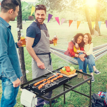 3 VINGLI Outdoor Grill Table, Folding Camping Table, ft Portable Picnic Table Adjustable Height, Lightweight Aluminum