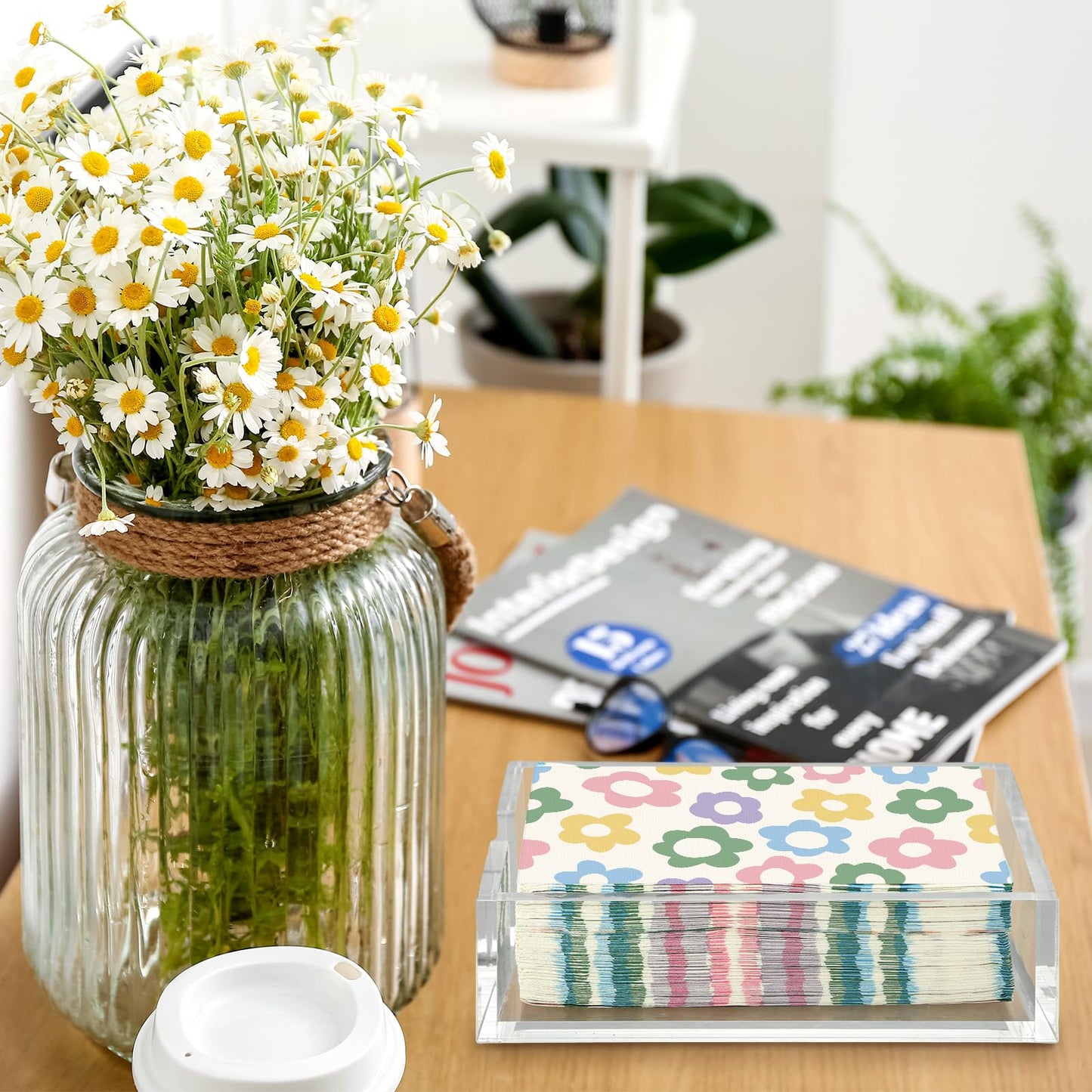 Tinlade 100 Pcs Disposable Paper Hand Towels for Bathroom, Paper Guest Towels for Powder Room Disposable Dinner Napkins for Birthday Bridal Shower Tea Party Supplies Table Decor (Retro Flower)