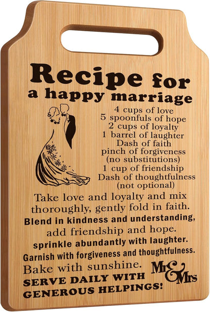 Wedding Gift for Couple 2024: Kitchen Cutting Board for Newlyweds, Bridal Shower, and Engagement Gifts