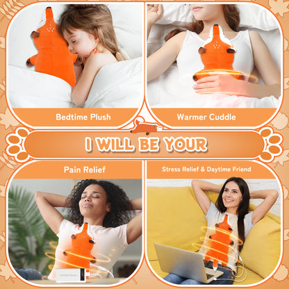 Electric Heating Pad for Period Cramps, Cuddly Soft 14" Capybara Plush with a Hot Soft Belly USB Powered, Menstrual Heating Pad Neck Shoulder Pain Relief, Gift for Women Daughter Wife