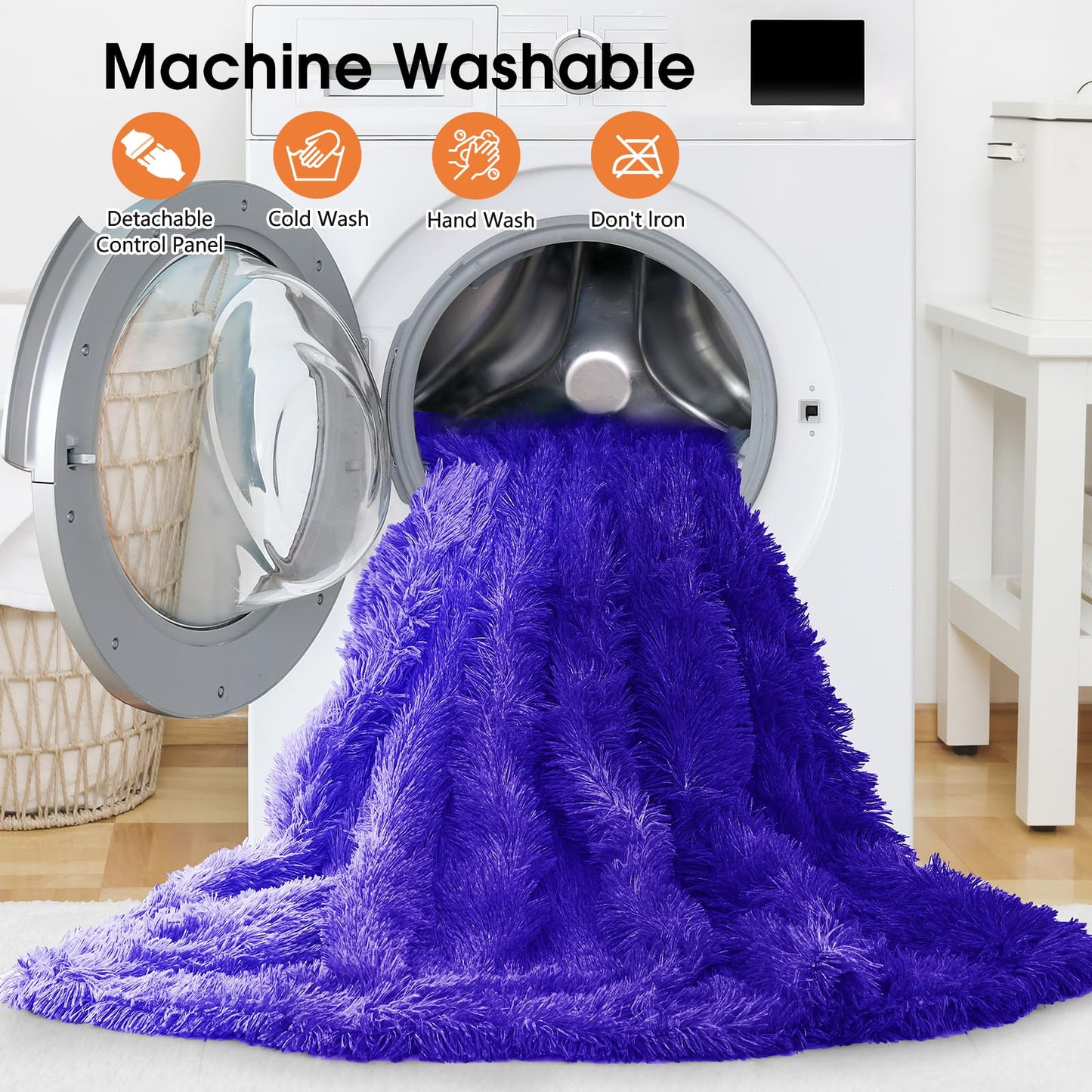 Heated Electric Blanket Throw,Warm Winter Birthday Gifts for Women Her Grandma-Faux Fur with Soft Sherpa,10 Heat Settings,5 Time Settings with Fast Heating, 50x60, Rainbow