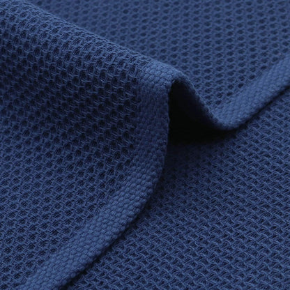 Mia'sDream 6 Pack Natural Cotton Dish Towels, Soft Absorbent Waffle Weave Kitchen Cloths, 12"x12", Navy Blue