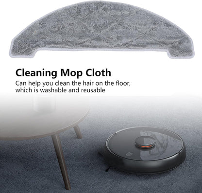 GLOGLOW 4Pcs Replacement Mop Cloths for S9 Robotic Vacuum, Accessories for Sweepers
