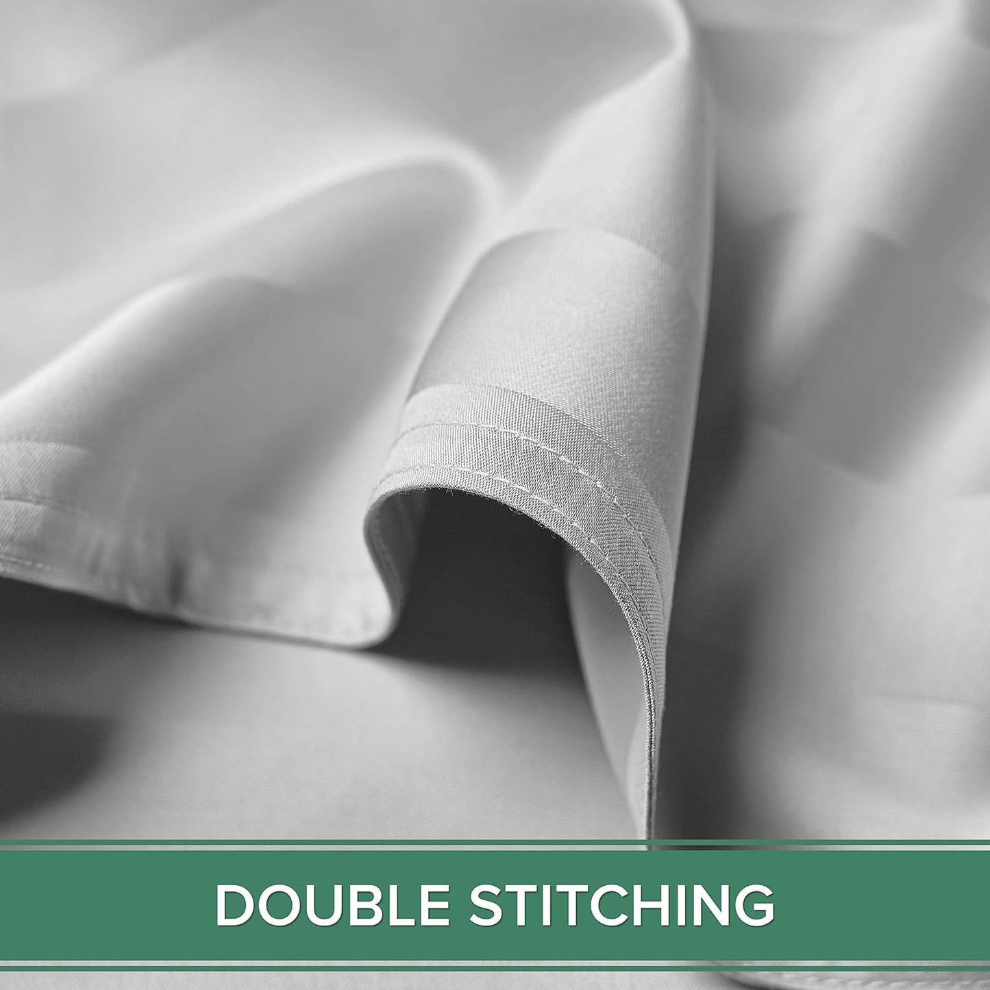 Pure Bamboo King Sheets - Luxuriously Soft 100% Organic Viscose Bed Sheet Set | Jacquard White, Double Stitching, 2-Year Quality Promise