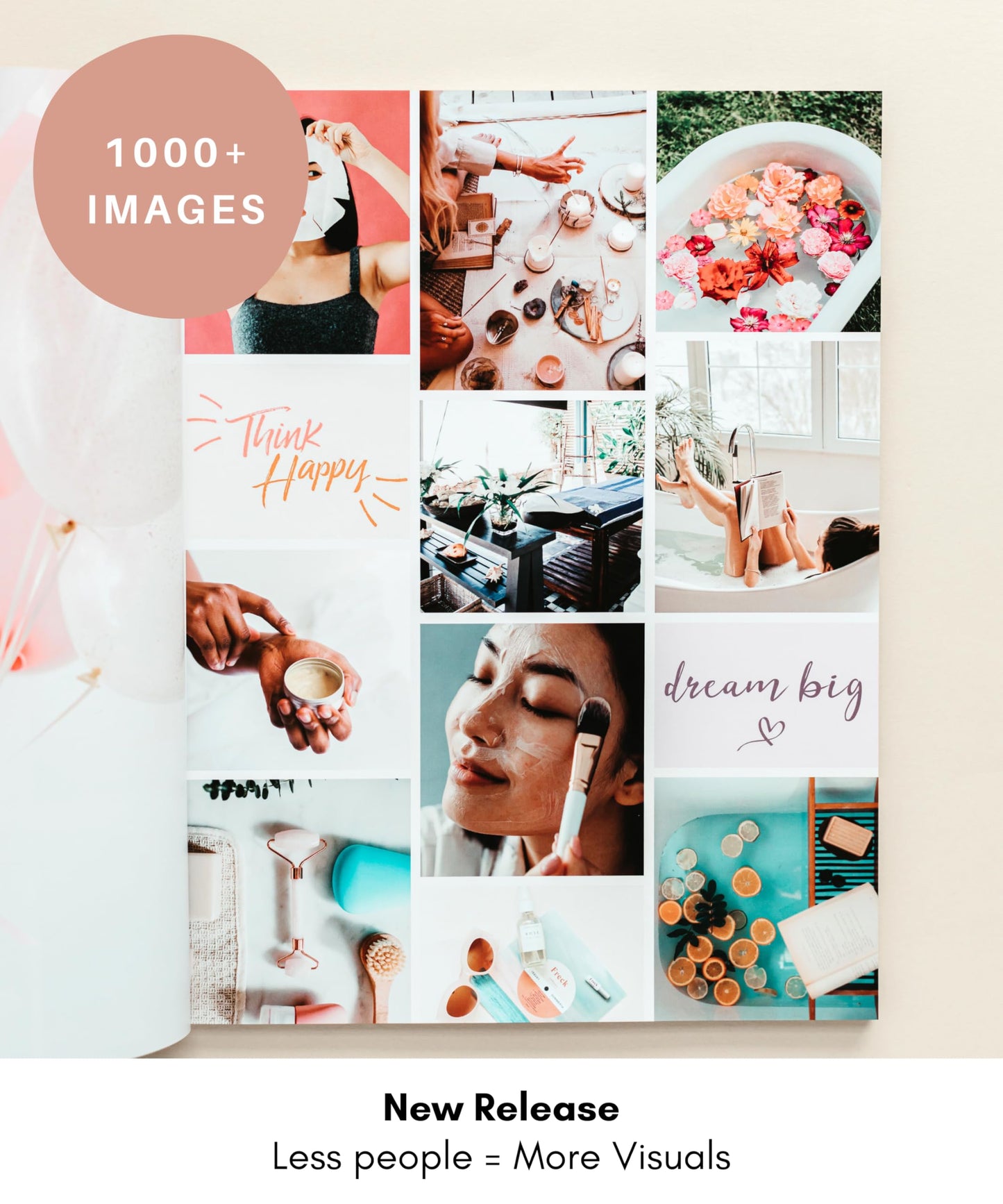 Lamare Vision Board Book - 1000+ Aesthetic Vision Board Images & Motivational Quotes, Vision Board Supplies, Vision Board Kit, Collage Book for Manifestation, Self Care & Goal Setting