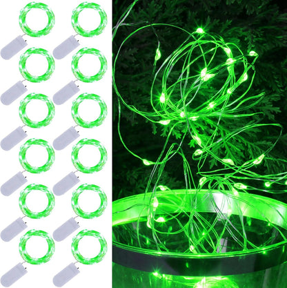 12 Pack 7 20 WATERGLIDE St. Patricks Day Fairy Lights Battery Operated (Included), ft LED Mini String Lights
