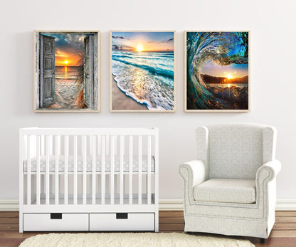 KINPLUB 6 Pack Diamond Painting Kits for Adults, 5D Beach Diamond Art Kits for Beginners, DIY Full Drill Paint with Diamond Gem Art, Home Wall Decor 12 x 16 Inch