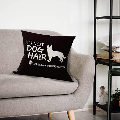 German Shepherd Pillow Covers 18x18 - Gifts for Dog Lovers, Home Decor Glitter Pillow Case