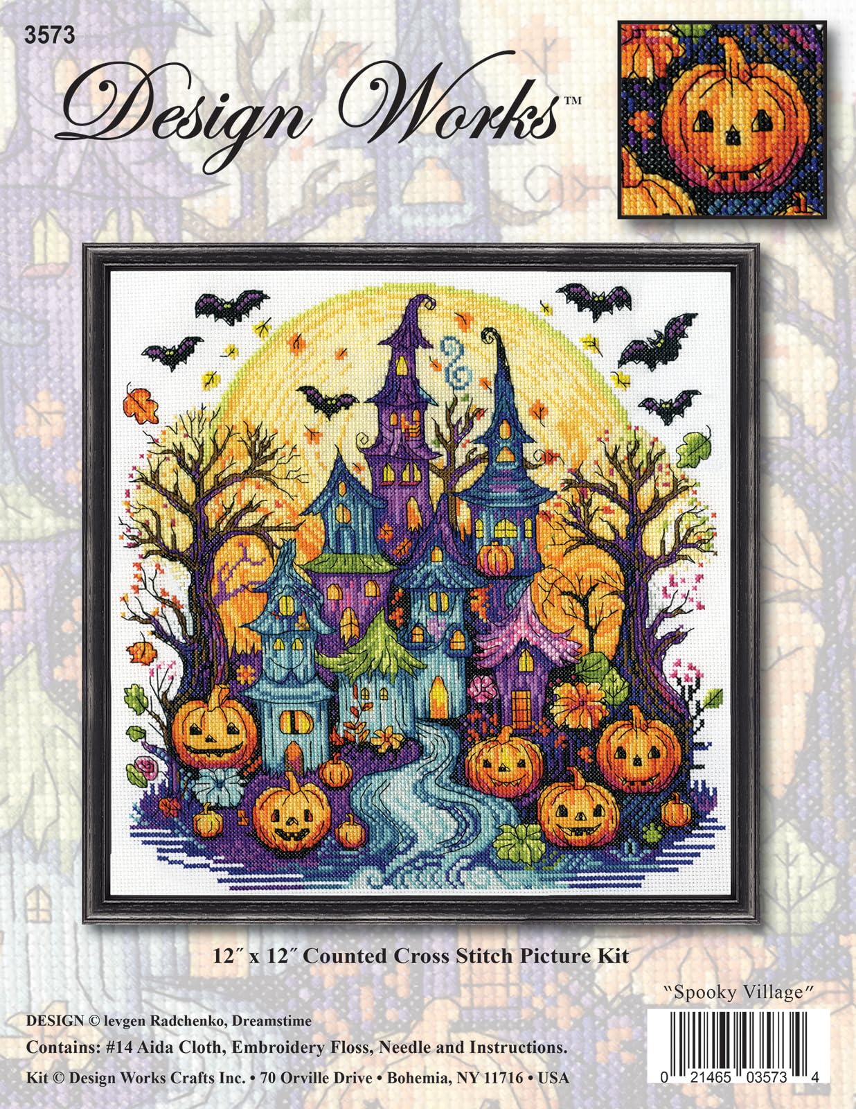 Spooky Village Counted Cross Stitch Kit
