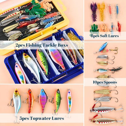 Fishing Advent Calendar 2025 - Lures Kit & Tackle Box for Men | 24 Days of Holiday Surprises