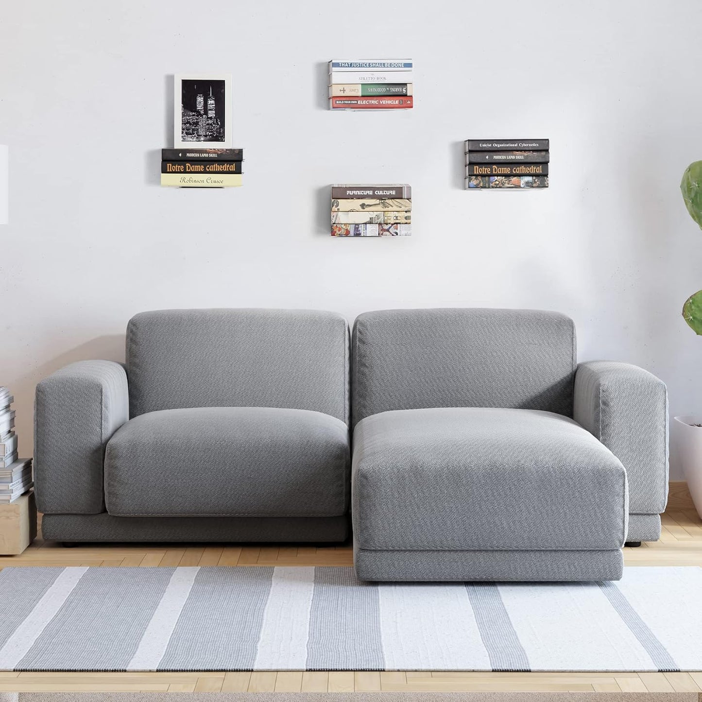 4-Pack STO STO Floating Bookshelves for Wall, Invisible Wall-Mounted Bookshelves, Multifunctional Walls Shelves