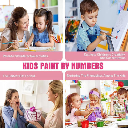 SYDYLH 6 Pack Framed Paint by Numbers for Adult, Books Easy Paint by Numbers with Frame, DIY Flowers Acrylic Adult Painting by Number Kits on Canvas for Gift Decor 8 x 8 Inch