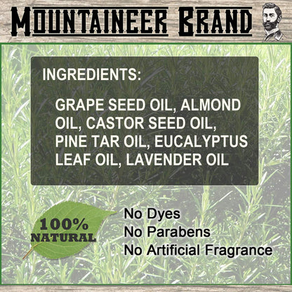 Mountaineer Brand Natural Beard Oil with Lime & Sage Scent | Made in West Virgina | Hydrates, Moisturises, Softens & Conditions for Beard Growth | Treats Dry Itchy Beards for Men | 2oz