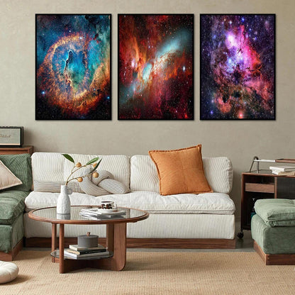 pchmcu 3 Pack Galaxy Diamond Painting Kits for Adults,5D Diamond Art Painting,DIY Full Drill Crystal Rhinestone Arts and Crafts,Gem Art Star Painting with Diamond Home Wall Decor 9.8x13.8 inch