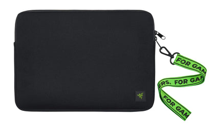 Razer 13" Neoprene Laptop Sleeve: Scratch & Water-Resistant - Padded Interior Lining - Snag-Free Velcro - Flip-Out Mouse Mat - Classic Black