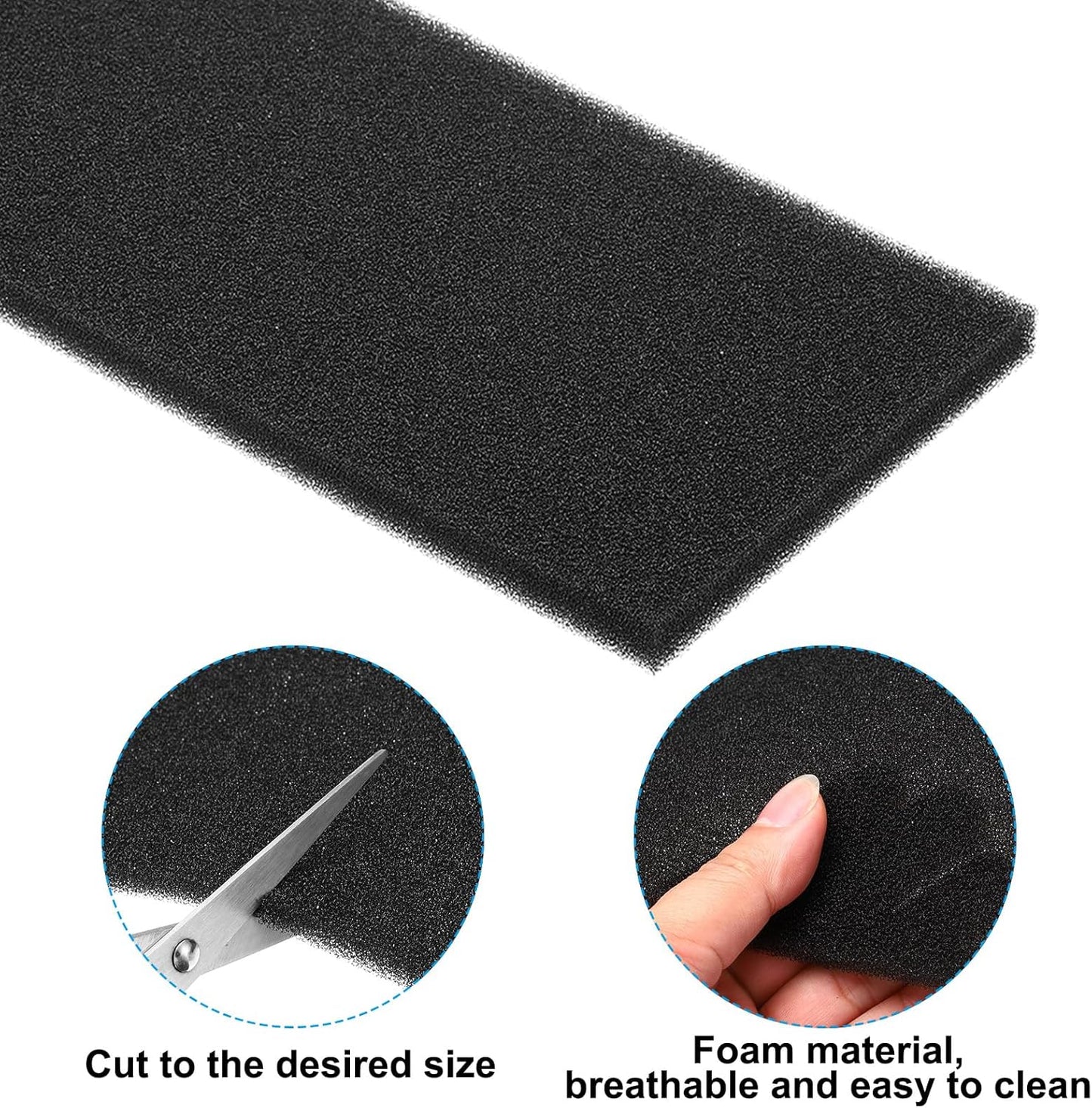PATIKIL 16" x 6" x 19/32" Air Conditioner Filter Replacement, 4 Pack RV AC Foam Filter Pad