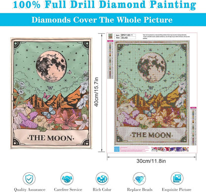 WUDWL Square Diamond Painting Kits Square Drill Diamond Painting,Square Diamond Art,3 Pack Sun Moon and Stars DIY Gem Art Kits for Adults and Crafts for Gifts and Home Wall Decor 12x16inch