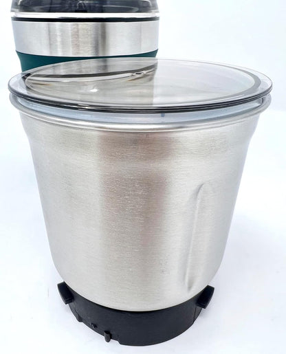 ERGO Herb Grinder - Electric. Large Capacity with Removable (washable) Stainless Cup and Airtight Lid. For Herbs