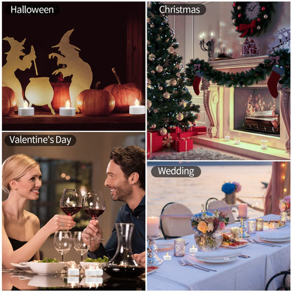 KOABY 400 Pack Warm White LED Tea Lights, Last 100H+, Flickering Flameless Battery Operated Tea Lights for Decor