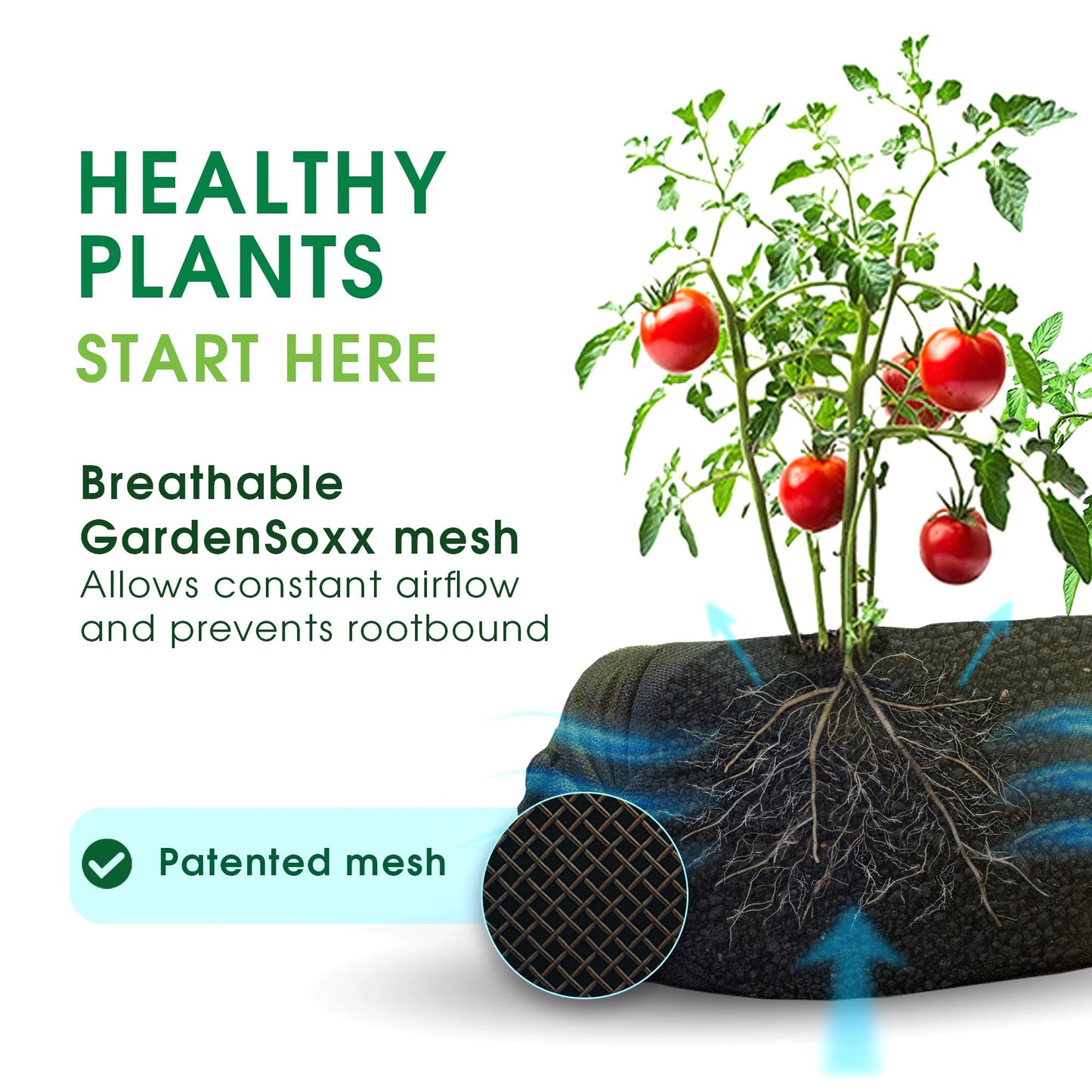 GardenSoxx 4x4 (16 sq ft) Home Gardening Kit with Drip Irrigation System – Flexible Fabric Garden Planters for Outdoor Plants, No Tools, Fits Any Space, Indoor & Outdoor Growing Solution