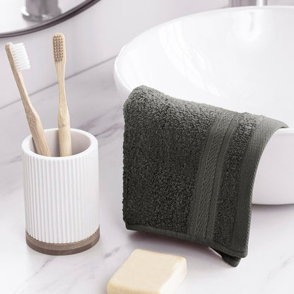 T & L Towel and Linen Mart 100% Set Pack 4, (12 12 Towel and Linen Mart Cotton - Wash Cloth - of Quick Dry, Luxurious