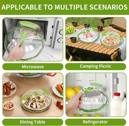 Microwave Splatter Cover for Food Guard - 10 Inch Plate Covers with Water Steamer - Kitchen Essentials