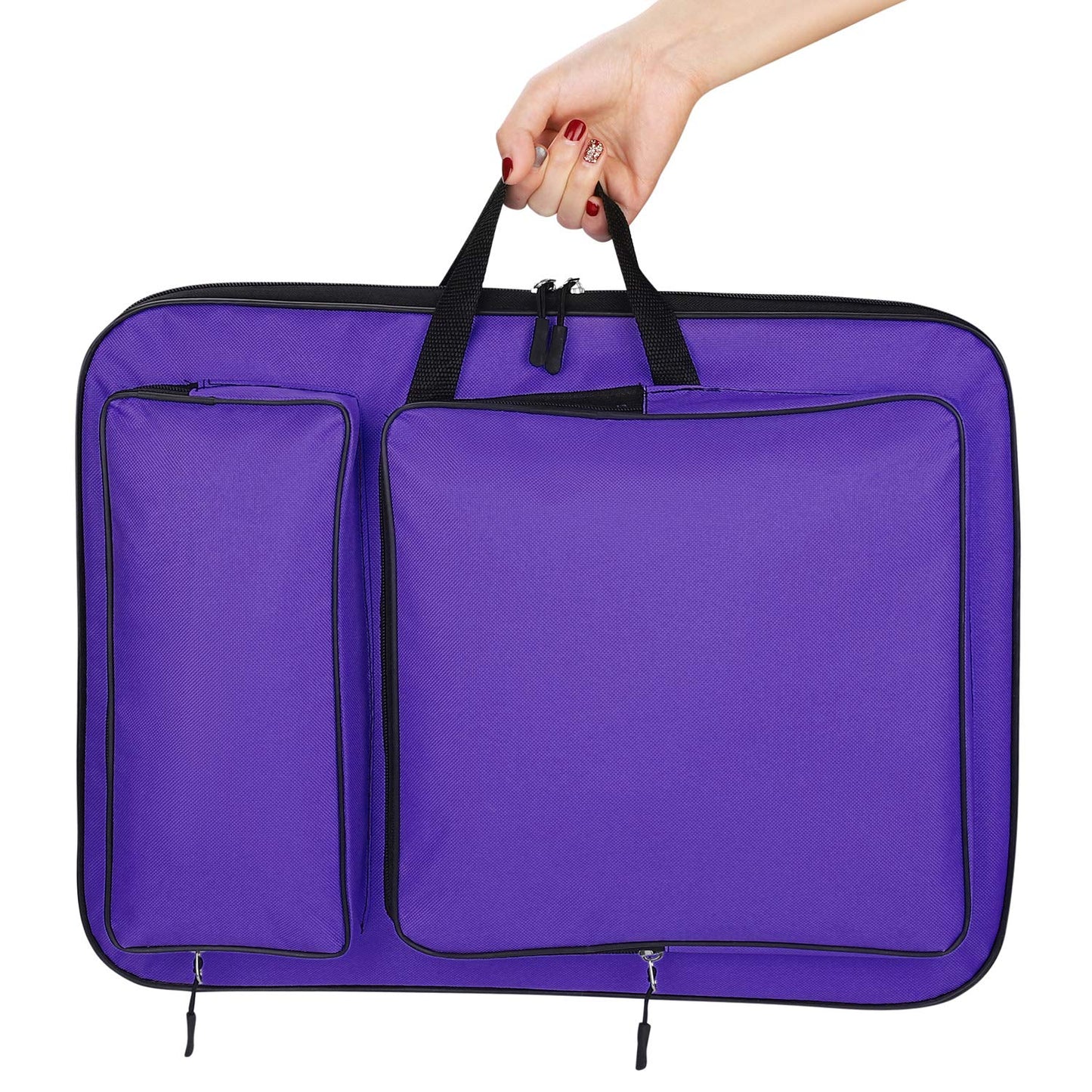 Art Portfolio Carry Case Bag Drawboard Tote Handheld Storage Portable Shoulder Lightweight Box for 8k Sketch Pad Artist Drawing Painting Supplies