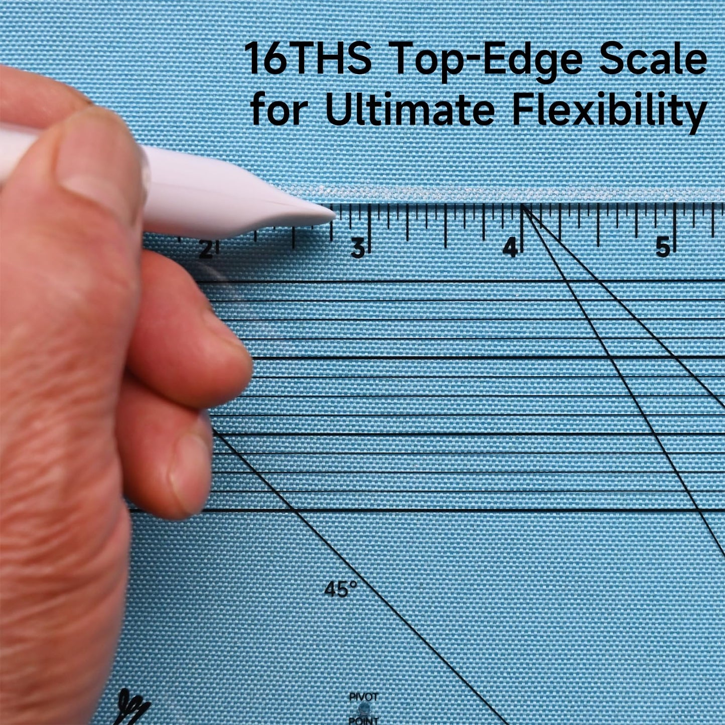 YLaziion 16" Imperial Acrylic Pattern Master Ruler, Clear 16THS Multi-Purpose French Curve Ruler, 45°& 60° Angle Lines, 3mm Non-Yellowing Hip Curve, Vary Form Curve Ruler for Sewing Pattern Making