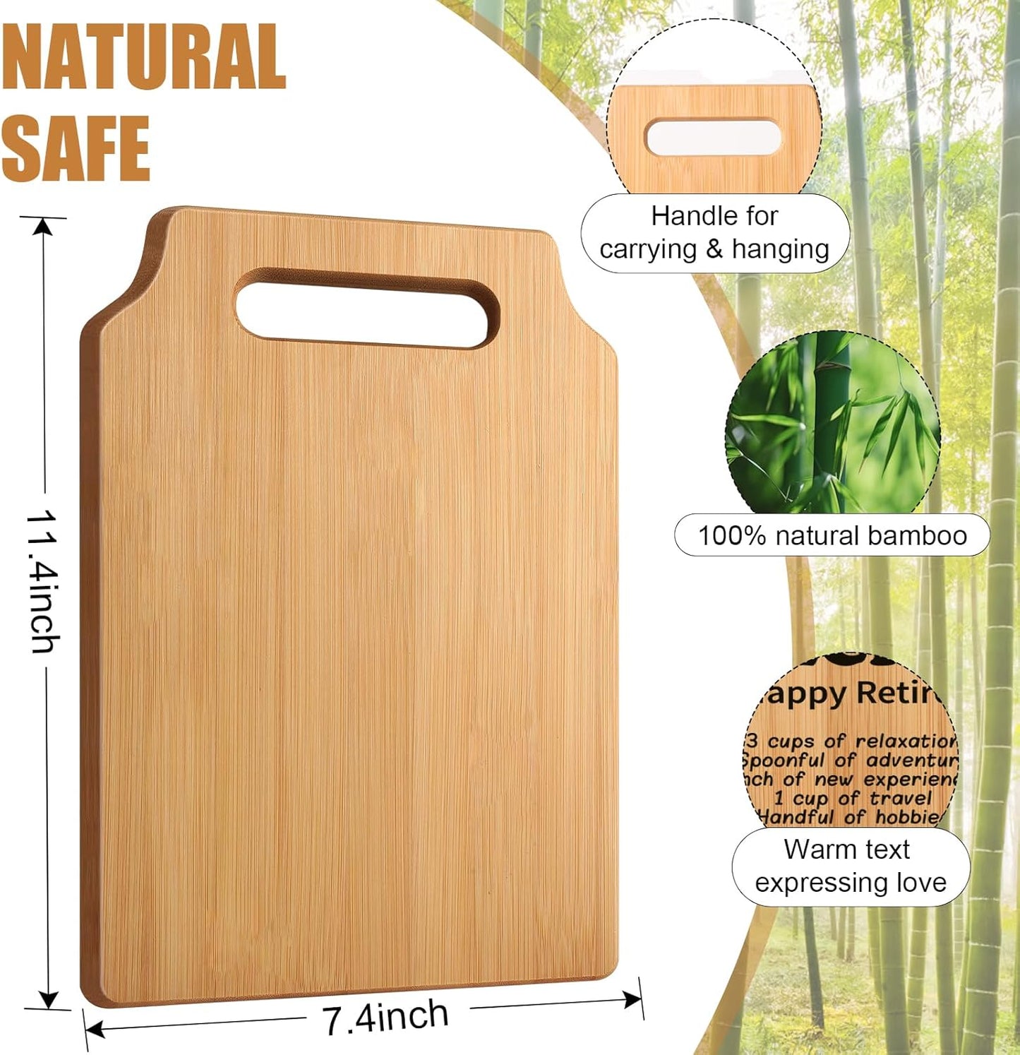 Retirement Gifts for Women - Retired Cutting Board Gifts for Her, Female Friends, Nurse, Coworker, Teachers, Boss