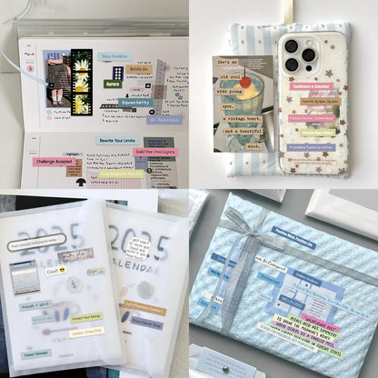 PRSTINCOL 2346PCS Quote Stickers,48 Sheets Scrapbook Supplies Kit Word Stickers for Journaling, Card Making, Vision Board Supplies for Adults Crafting
