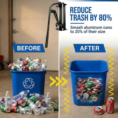 MasterCrush Wall Mounted Aluminum Can Crusher Heavy Duty – Tin and Plastic Bottle Smasher for Recycling (12oz/16oz/24oz/32oz)