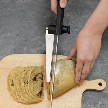 accuStation Bread Slicer for Homemade Bread, Sourdough Baking Supplies, Cake Knife, Sour Dough tools, Lame, Scoring Tool, Serrated Knives, Accessories for Sourdough Rounds, Adjustable Slicing Guide.