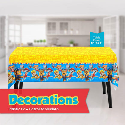 Paw Patrol Birthday Decorations for Party | Serves 16 | Tablecloth, Plates and Napkins, Sticker | Officially Licensed