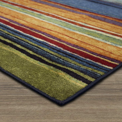 Mohawk Home Rainbow Stripe 4' x 6' Area Rug - Multicolor - Perfect for Living Room, Dining Room, Office