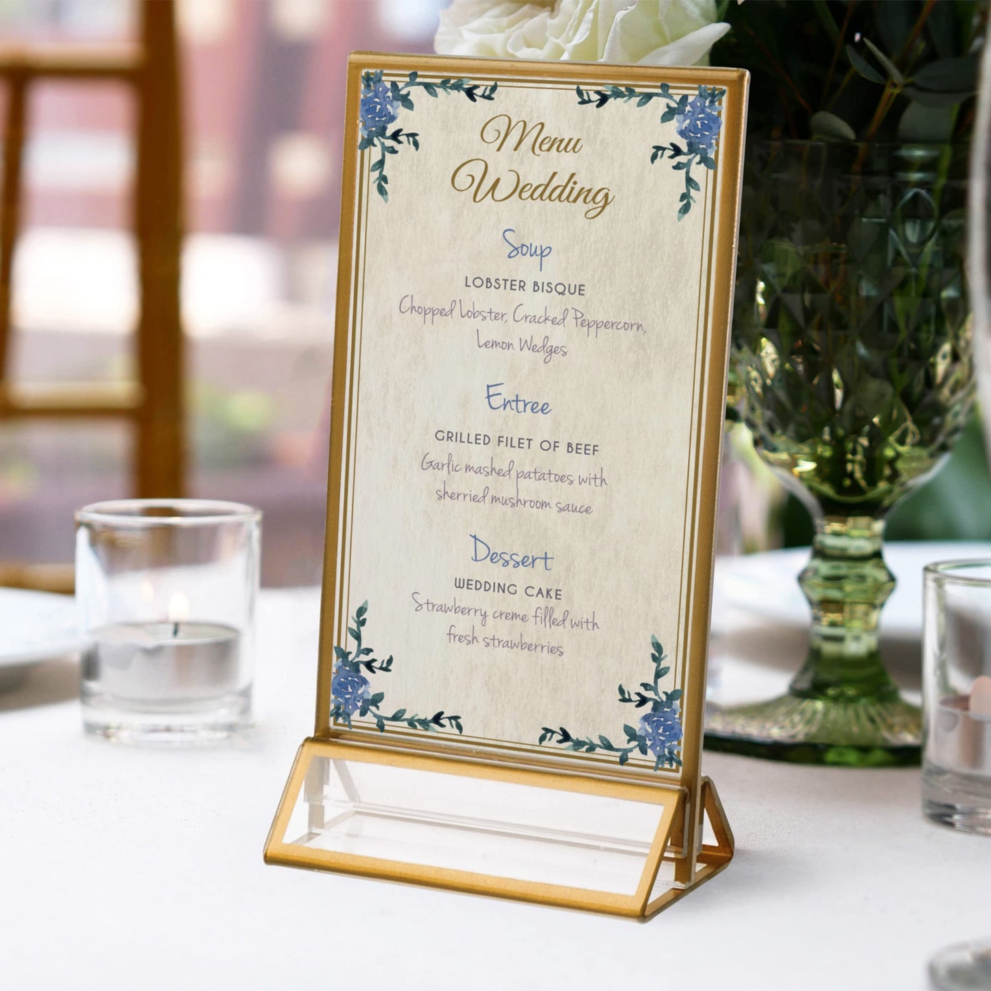 4x6 Picture Frames 6-Pack - Floating Frame Set for Table Numbers, Wedding Signs, Photos, or Table Decor by Great Northern Popcorn (Gold)