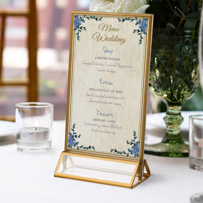 4x6 Picture Frames 6-Pack - Floating Frame Set for Table Numbers, Wedding Signs, Photos, or Table Decor by Great Northern Popcorn (Gold)