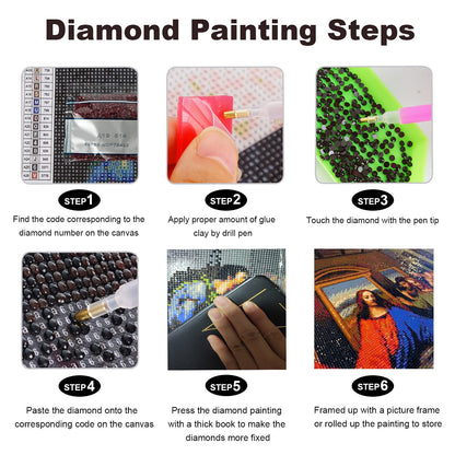 Diamonds Art Painting Kits for Adults DIY The Last Supper Christmas Gift 5D Round Diamonds Art Painting Full Drill Jesus Crystal Gem Home Wall Decor
