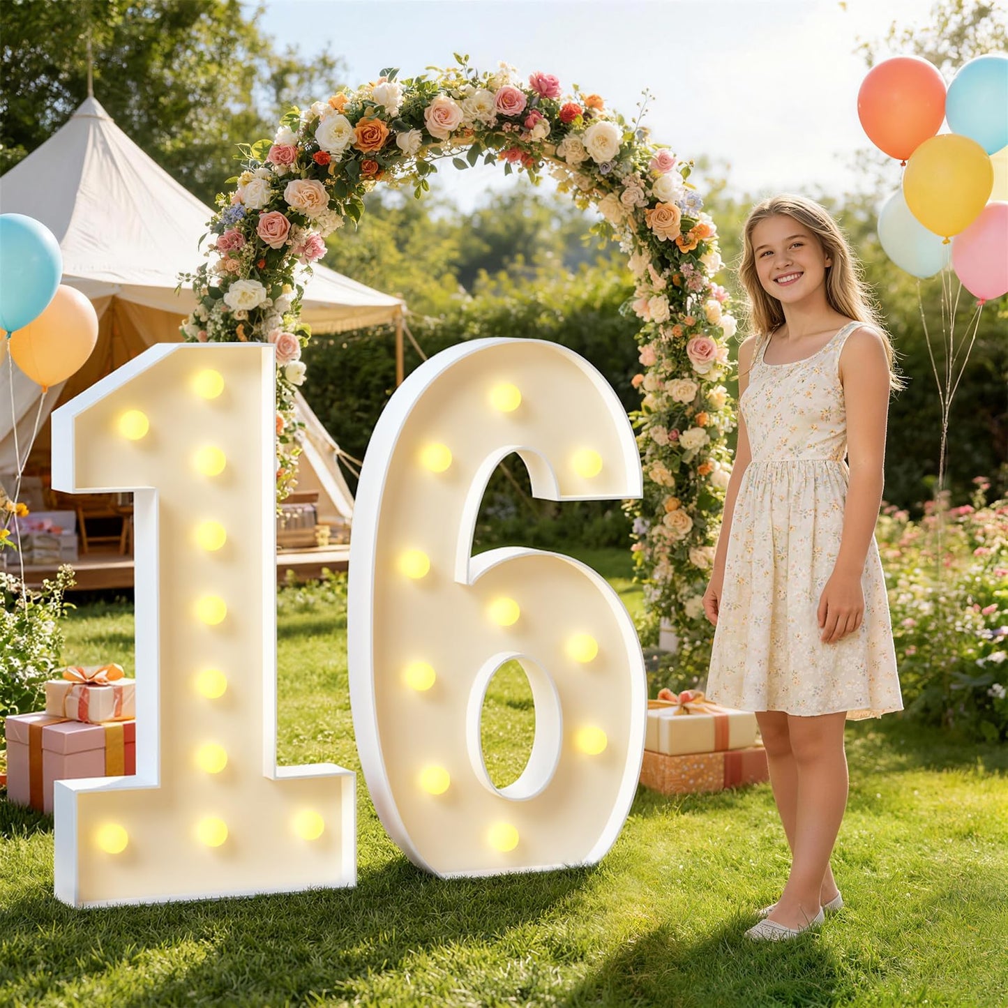 imprsv 70 Marquee Numbers, 4FT 70 Light Up Numbers for 70th Birthday Decorations, Large Marquee Light Up Number Sign for Anniversary Party Decorations (Need to Assemble)