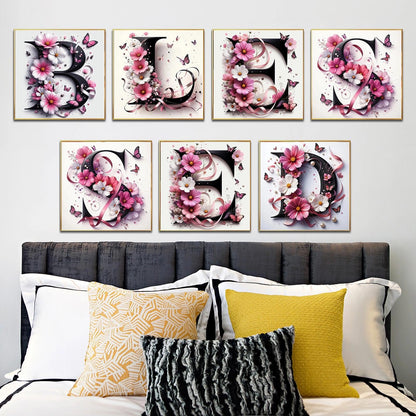 JATOK Alphabet Diamond Art Kits for Adults, Personalized Diamond Painting for Beginners Full Round Drill 5D DIY Gem Pictures, Custom Your own Symbols Home Wall Decor 11.8x11.8in/30x30cm, A