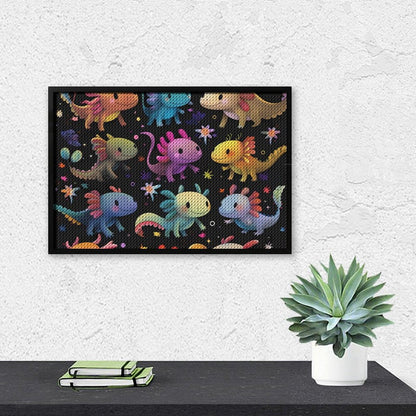 Nestaura Axolotls Diamond Painting Kit,5D DIY Diamond Art with Round Diamonds for Home Wall Decor and Gifts 8" inch x12 inch
