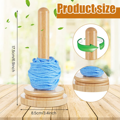 Yarn Holder Wooden Yarn Skein Holder Dispenser for Crocheting Knitting Embroidery Accessory Gift Classic Wooden Spinning