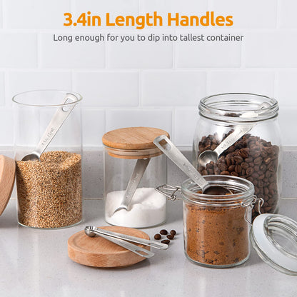Measuring Spoons: U-Taste 18/8 Stainless Steel Measuring Spoons Set of 9 Piece: 1/16 TSP, 1/8 TSP, 1/4 TSP, 1/3 TSP, 1/2 TSP, 3/4 TSP, 1 TSP, 1/2 tbsp & 1 tbsp Dry and Liquid Ingredients