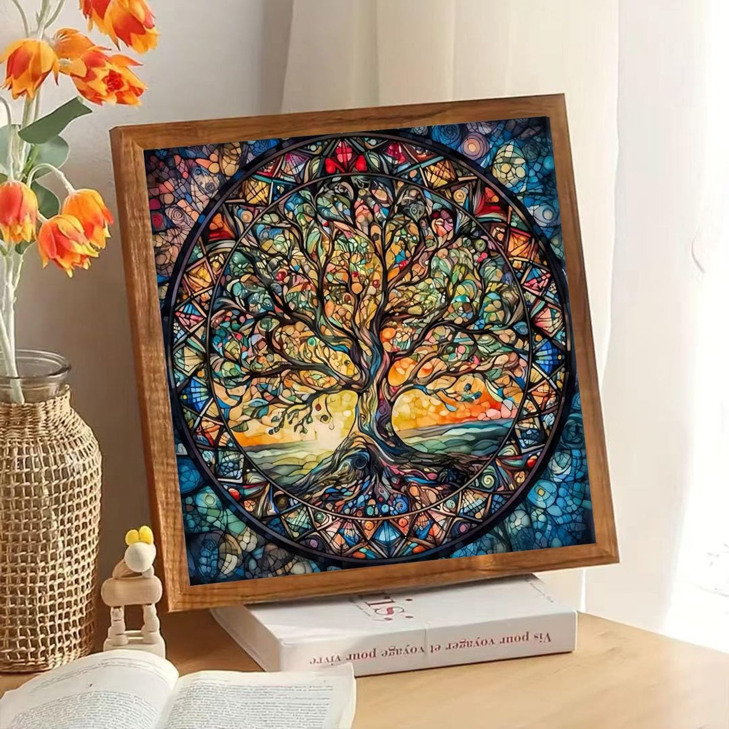 GEMOUJ Tree of Life Diamond Painting Kits for Adults,5D Diamond Art Kits for Adults Beginners,DIY Full Drill Round Paint by Diamonds Dot Art Paintings for Home Wall Decor 13.7 X 13.7 inch
