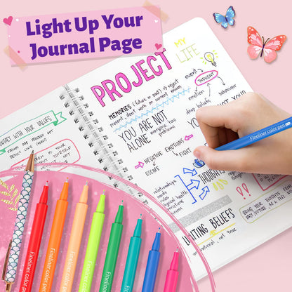 ADUSRIZ 2-Pack DIY Journal Kit for Girls Ages 8-14 Year Old, Birthday Christmas Gifts for Teen Girls, 70+ Pcs Art & Crafts, Scrapbook & Diary Supplies Toy Set Trendy Stuff for Kids